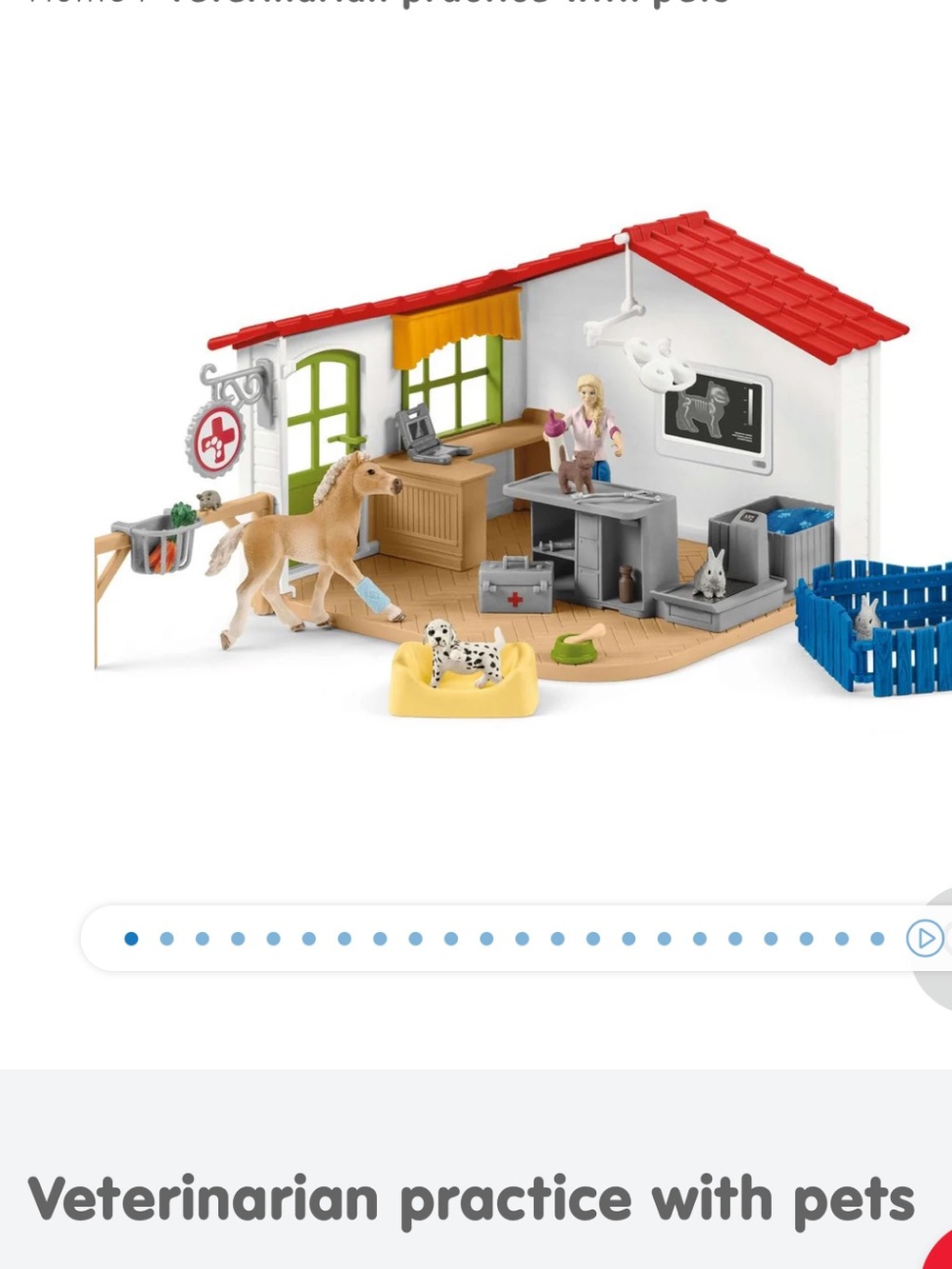 SCHLEICH Veterinarian practice with pets